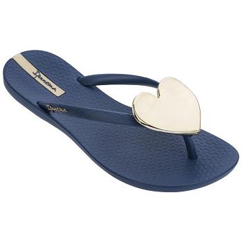 Ipanema Slippers Dames Maxi Heart Goud Donkerblauw HJ1230695 Belgie